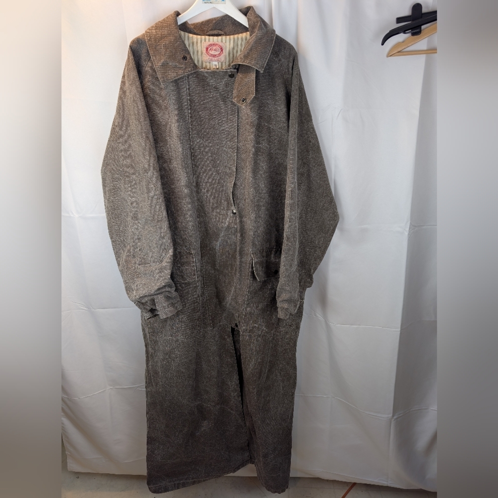 The Australian Outback Collection Oilskin Waxed Duster Jacket Coat size XXL